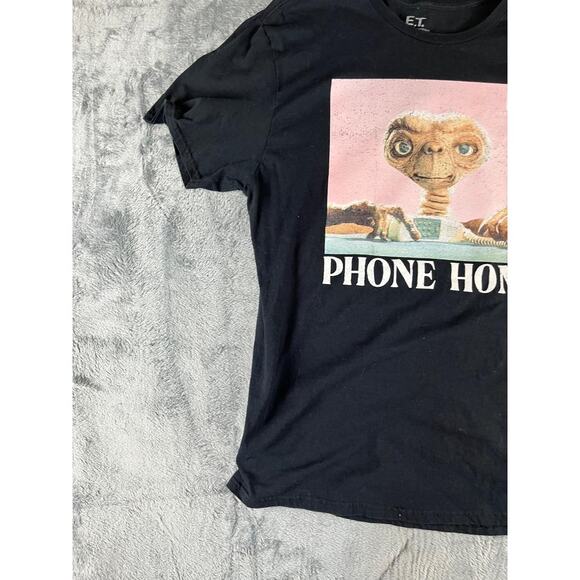 E.T. The Extra-Terrestrial Phone Home T-Shirt XL Black Movie Licensed Cotton - Picture 9 of 9